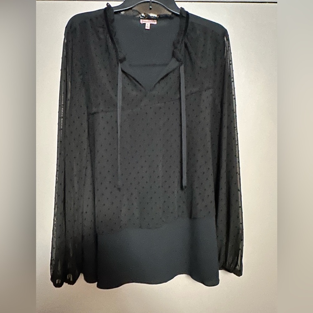 Women's Juicy Couture Layered Flounce Blouse Size XL